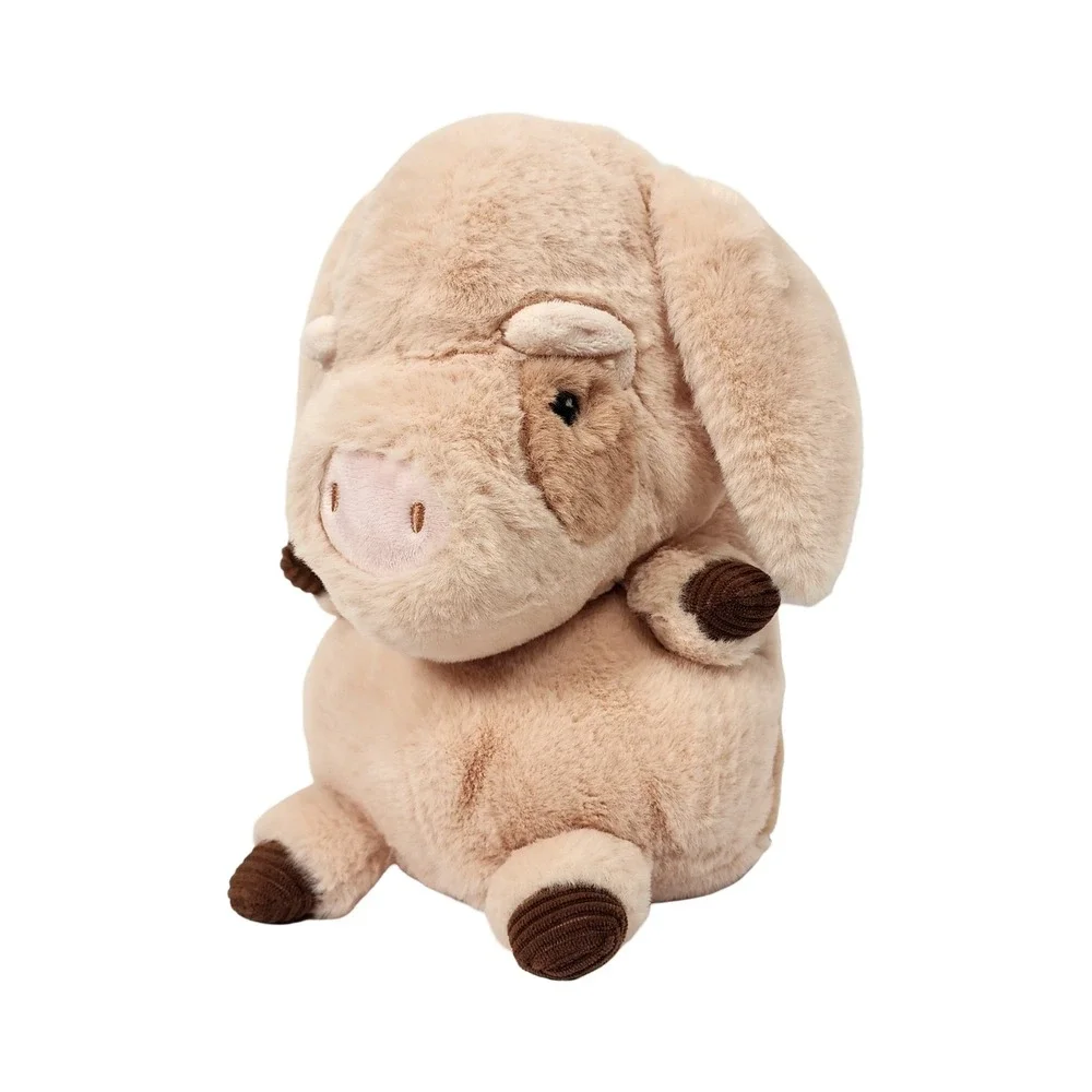 GiggleScape Plush‎ Pig Stuffed Animal Toy Soft Cuddle Buddy Tan Brown Spots